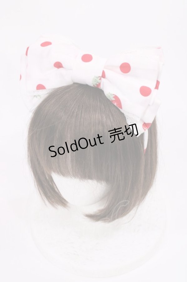 画像1: Angelic Pretty / Milky Berryカチューシャ  オフ H-25-09-12-1037-AP-AC-NS-ZH (1)