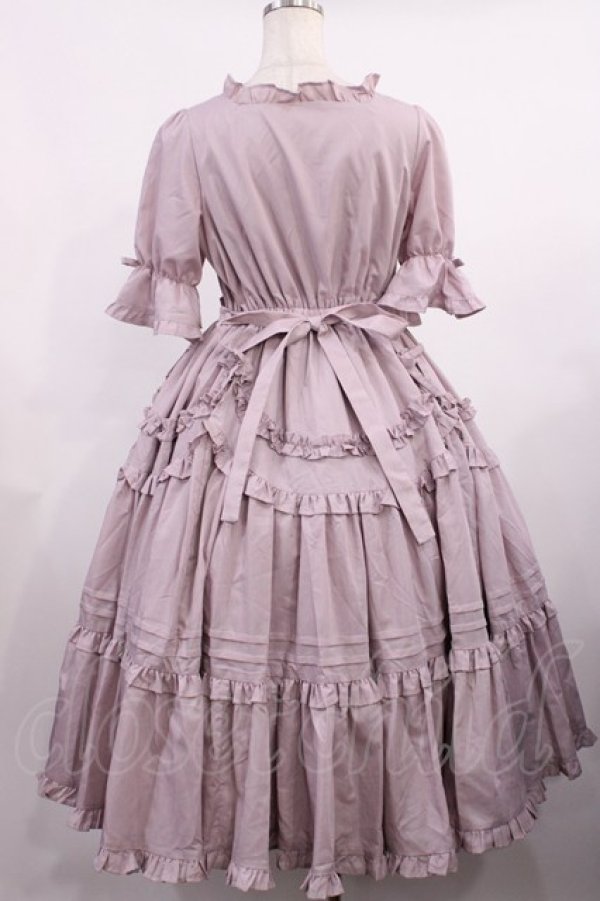 画像3: Chalmiere / フリルロングワンピース M ピンク H-25-09-12-1001-LO-OP-NS-ZH (3)