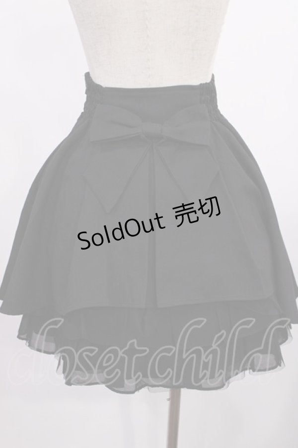 画像2: Secret Honey / バックリボンスカート Free ブラック H-25-09-12-1013-CA-SK-NS-ZH (2)
