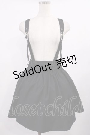 画像: Ank Rouge / サス付きスピンドルスカート M ブラック H-25-09-12-1014-CA-SK-NS-ZH