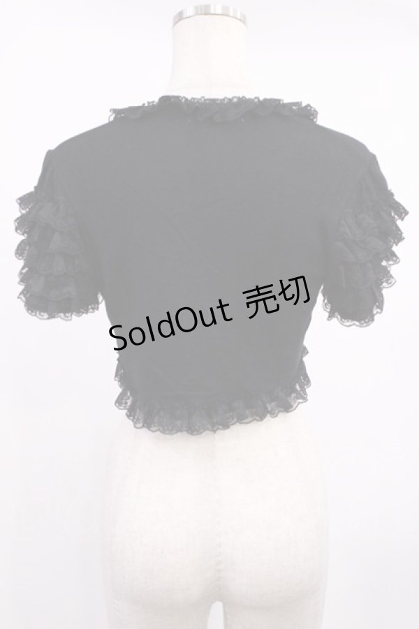 画像2: JESUS DIAMANTE / レースフリルボレロ Free ブラック H-25-09-12-1018-JE-TO-NS-ZH (2)