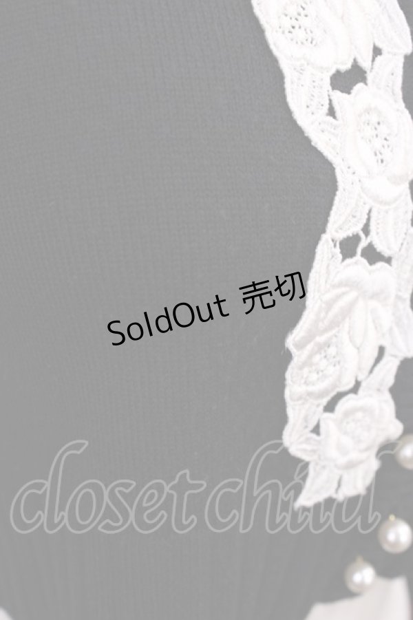 画像4: JESUS DIAMANTE / ローズレースニットカーデ Free ブラック H-25-09-12-1019-JE-TO-NS-ZH (4)