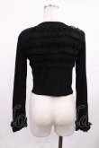 画像2: JESUS DIAMANTE / シフォンフリルニットカーデ Free ブラック H-25-09-12-1020-JE-TO-NS-ZH (2)