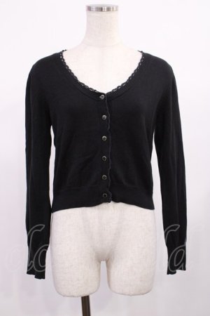 画像: F&A / スカラップレースニットカーディガン Free BLACK H-25-09-12-1021-LO-TO-NS-ZH