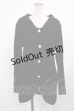 画像: axes femme / パール付カーディガン M ブラック H-25-09-12-1026-AX-TO-NS-ZH