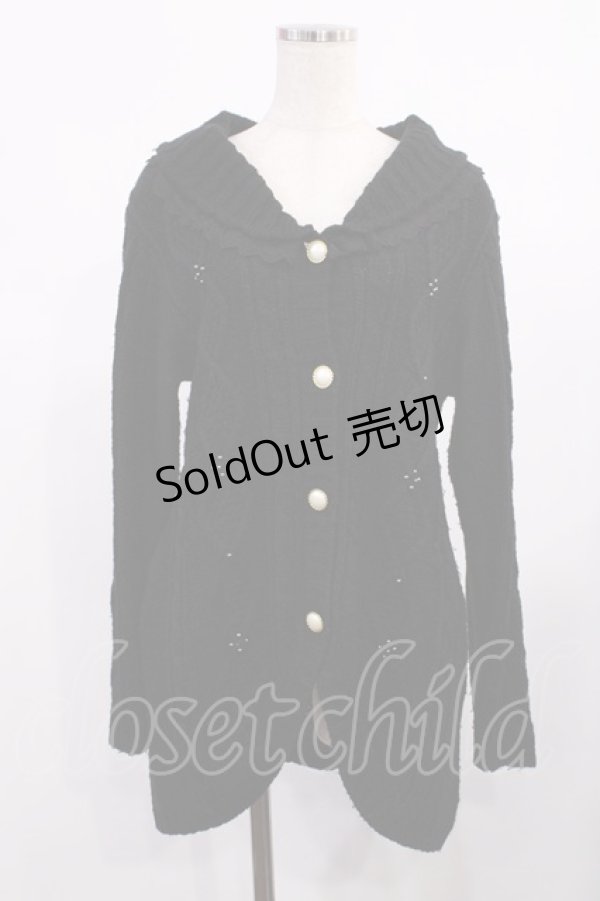 画像1: axes femme / パール付カーディガン M ブラック H-25-09-12-1026-AX-TO-NS-ZH (1)