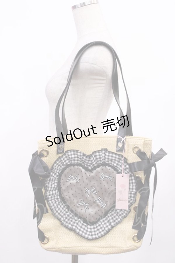 画像1: Swankiss / SG picnic heart BAG  ブラック H-25-09-12-1027-CA-BG-NS-ZH (1)