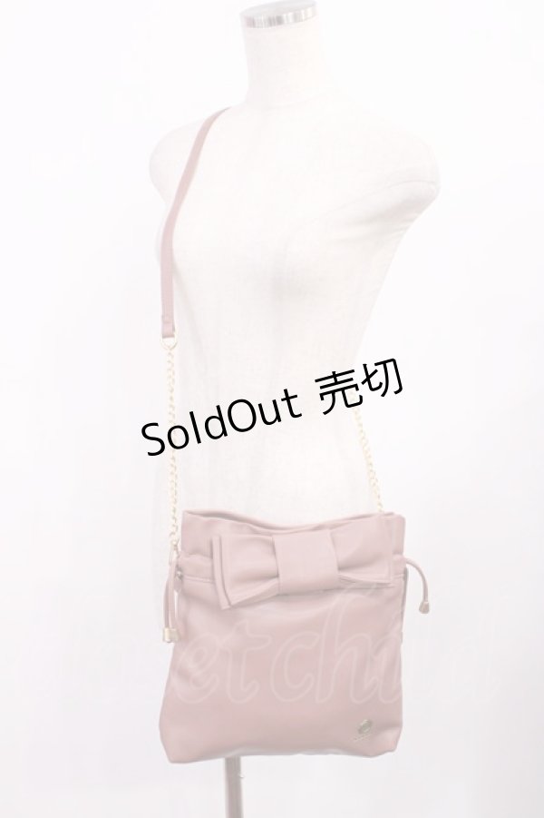 画像1: m petit by misako / AMリボンキンチャクSLD  ピンク H-25-09-12-1030-LO-BG-NS-ZH (1)