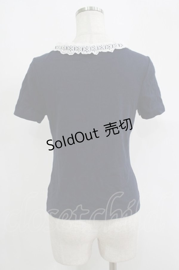 画像3: Jane Marple / レースリボンカーディガン  ネイビー H-25-09-12-054-JM-TO-KB-ZH (3)