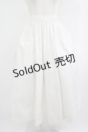 画像: Jane Marple Dans Le Salon / Cold mercerized cloth quatre pockets skirt M アイボリー H-25-09-12-007-JM-SK-KB-ZH