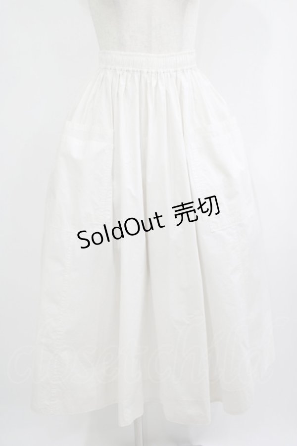 画像1: Jane Marple Dans Le Salon / Cold mercerized cloth quatre pockets skirt M アイボリー H-25-09-12-007-JM-SK-KB-ZH (1)