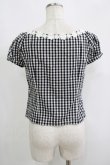 画像3: MILK / ギンガムパフブラウス  ブラック H-25-09-12-055-ML-BL-KB-ZH (3)