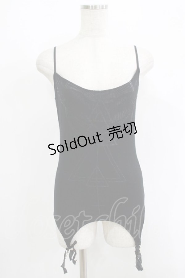 画像1: WIDOW / ガーターキャミソール  黒 H-25-09-12-056-PU-TO-KB-ZH (1)