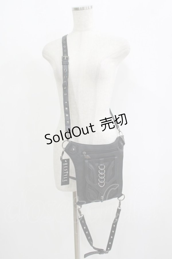 画像1: Restyle / フラップ風BAG  ブラック H-25-09-12-064-GO-BG-KB-ZH (1)