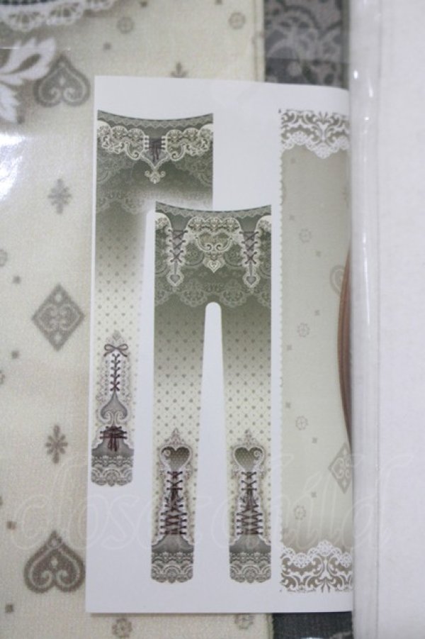 画像3: abilletage / Ankle Decoration Heart&Spadeタイツ  アイボリー H-25-09-12-066-GO-ZA-KB-ZH (3)
