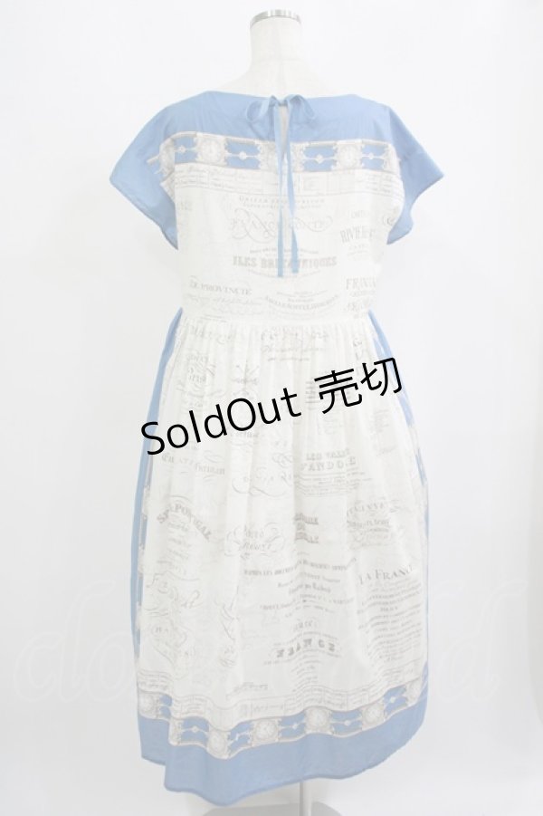 画像3: Jane Marple Dans Le Salon / Bon voyageタブリエドレス M ブルー H-25-09-12-008-JM-OP-KB-ZH (3)