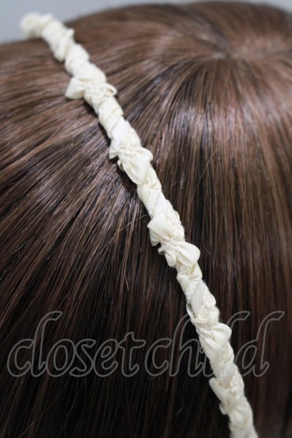 画像2: Jane Marple / ブレードリボンカチューシャ  アイボリー H-25-09-12-072-JM-AC-KB-ZH (2)