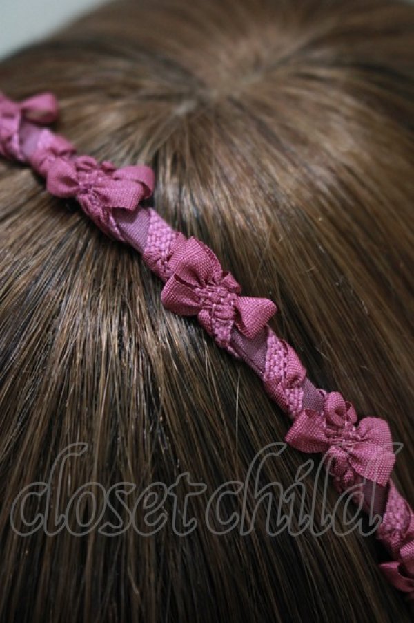 画像2: Jane Marple / ブレードリボンカチューシャ  ローズ H-25-09-12-073-JM-AC-KB-ZH (2)