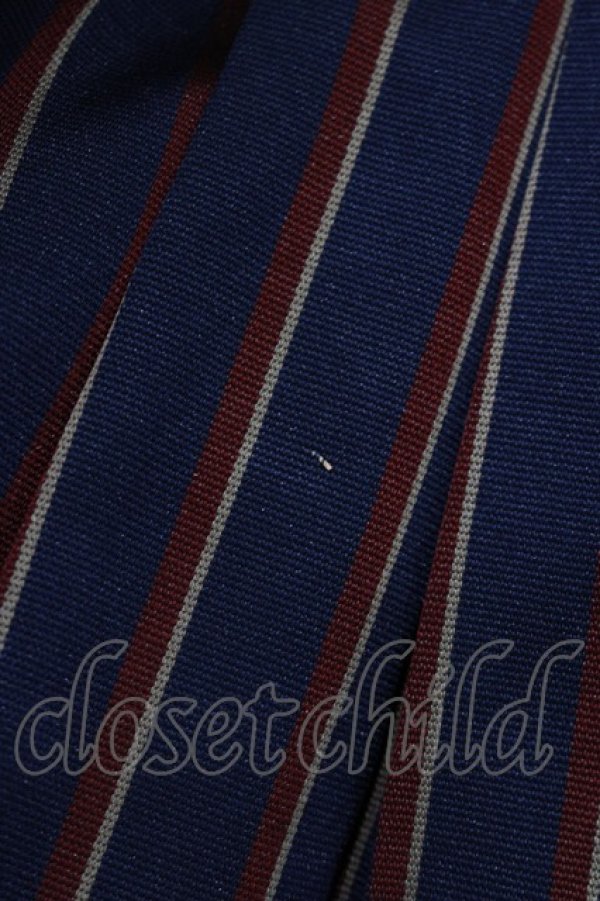 画像4: Jane Marple / レジメンタルストライプのトリプルタックスカート M ネイビー H-25-09-12-011-JM-SK-KB-ZH (4)