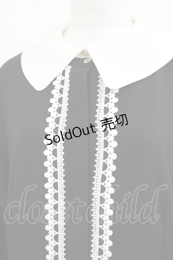 画像4: Jane Marple / レーストリムドミトリードレス M ブラック H-25-09-12-013-JM-OP-KB-ZH (4)