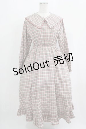 画像: merry jenny / フリルカラーチェックワンピース  グリーン H-25-09-12-002-LO-OP-KB-ZH