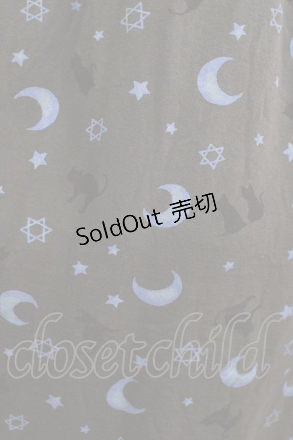 画像4: Candy Stripper / CATプリント切替ワンピース  黒 H-25-09-12-015-PU-OP-KB-ZH (4)