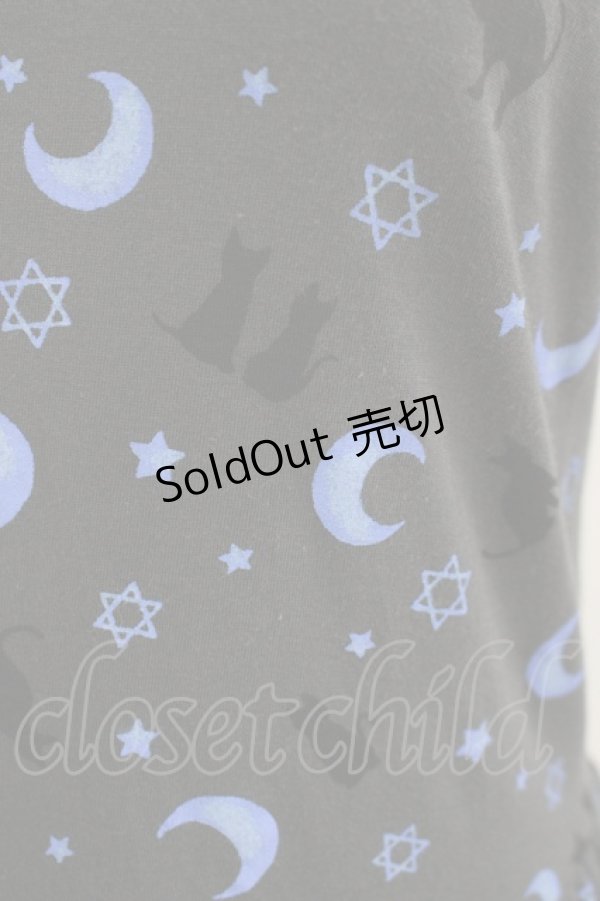 画像5: Candy Stripper / CATプリント切替ワンピース  黒 H-25-09-12-015-PU-OP-KB-ZH (5)