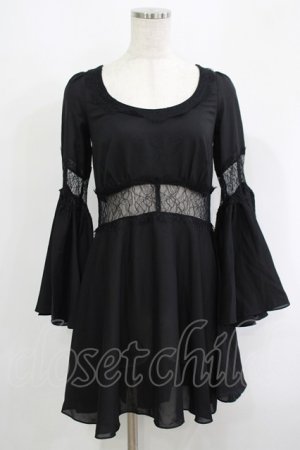 画像: Blacklist / レースシフォンワンピース XS ブラック H-25-09-12-021-PU-OP-KB-ZH