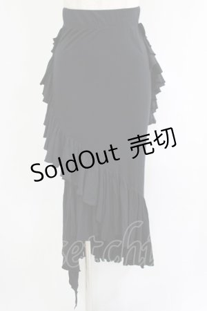 画像: WIDOW / アシメフリルスカート  黒 H-25-09-12-022-PU-SK-KB-ZH