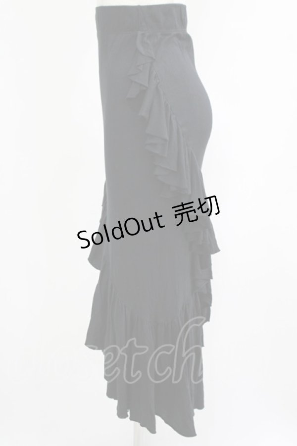 画像2: WIDOW / アシメフリルスカート  黒 H-25-09-12-022-PU-SK-KB-ZH (2)