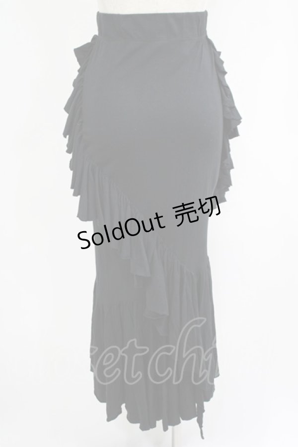 画像3: WIDOW / アシメフリルスカート  黒 H-25-09-12-022-PU-SK-KB-ZH (3)