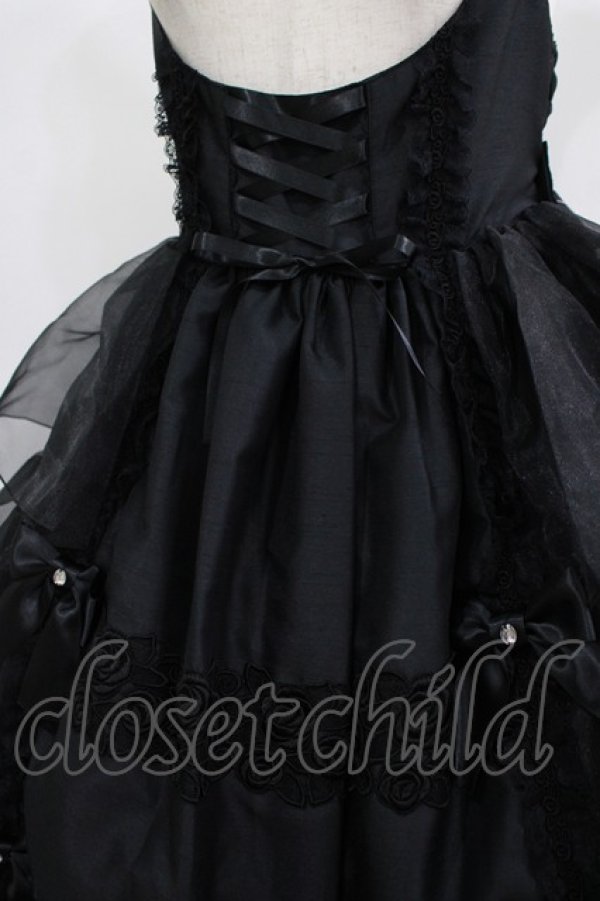 画像4: metamorphose / Mellifluous フロントあきフリルジャンパースカート サイズ1 ブラック H-25-09-13-003-ME-OP-NS-ZH (4)