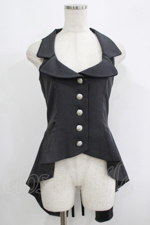 画像1: metamorphose / Gabriel ロング燕尾ベスト サイズ1 テックグレー H-25-09-13-036-ME-JA-NS-ZH (1)