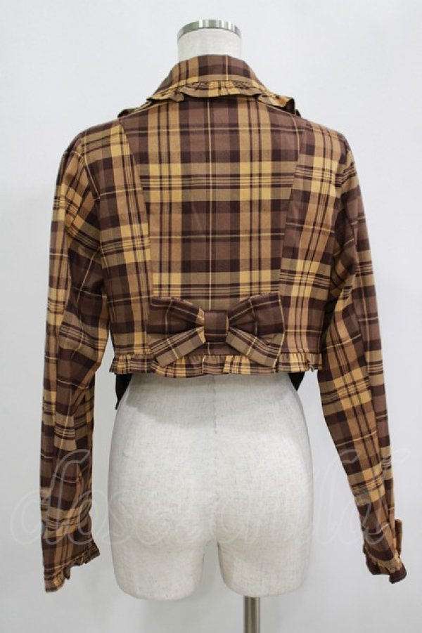 画像3: axes femme kawaii / タータンチェックジャケット M イエロー H-25-09-13-038-AX-JA-NS-ZH (3)