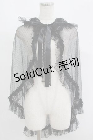 画像: metamorphose / ドットチュールマント Free ブラック H-25-09-13-040-ME-TO-NS-ZH