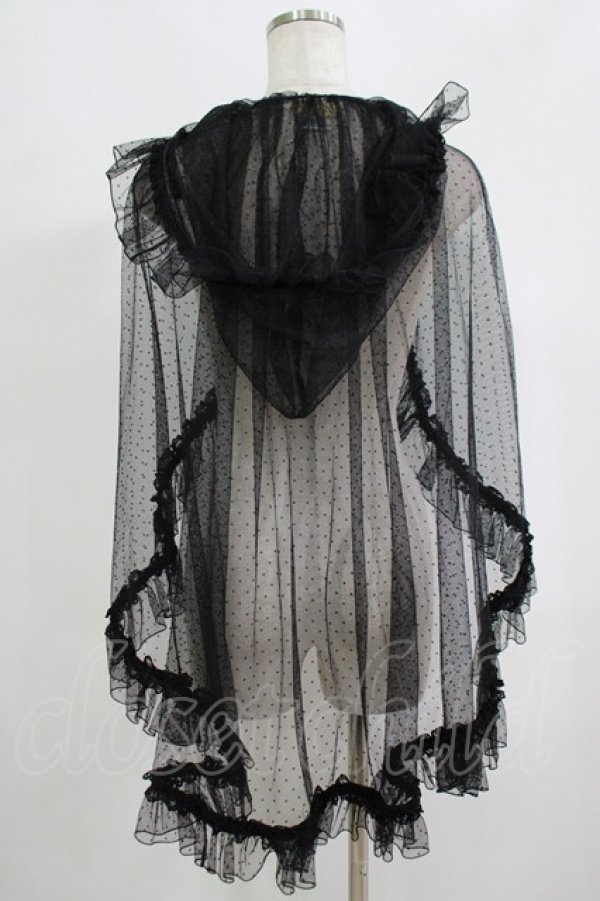 画像3: metamorphose / ドットチュールマント Free ブラック H-25-09-13-040-ME-TO-NS-ZH (3)