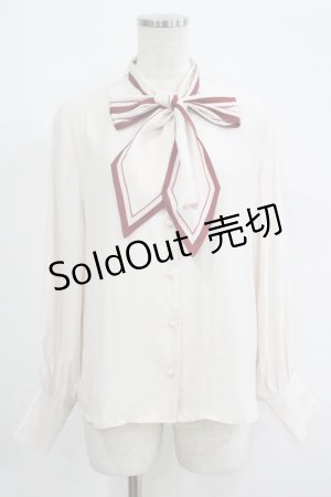 画像: an another angelus / スカーフタイ付きスタンドカラーブラウス Free  H-25-09-13-044-CA-BL-NS-ZH