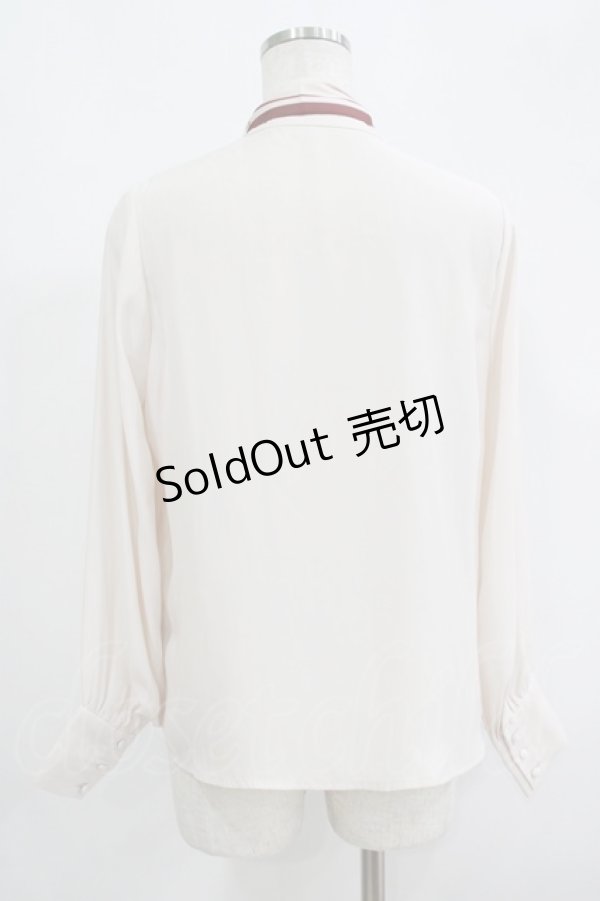 画像3: an another angelus / スカーフタイ付きスタンドカラーブラウス Free  H-25-09-13-044-CA-BL-NS-ZH (3)