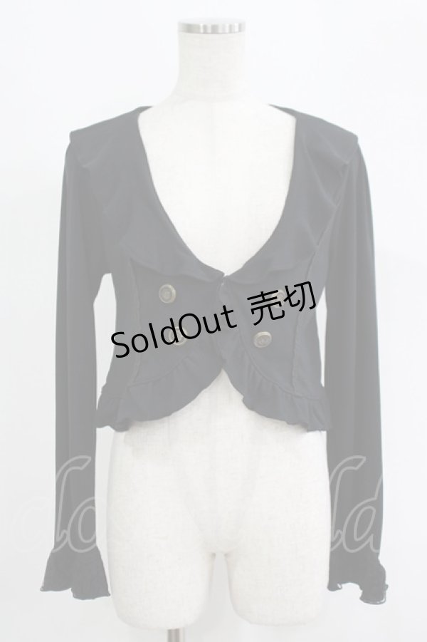 画像1: axes femme / フリルボレロ M ブラック H-25-09-13-049-AX-TO-NS-ZH (1)