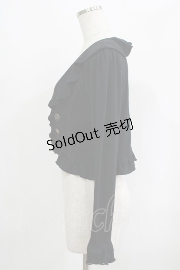 画像2: axes femme / フリルボレロ M ブラック H-25-09-13-049-AX-TO-NS-ZH (2)