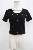 画像1: An MILLE / ハート刺繍トップス Free ブラック H-25-09-13-051-EL-TO-NS-ZH (1)