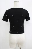 画像3: An MILLE / ハート刺繍トップス Free ブラック H-25-09-13-051-EL-TO-NS-ZH (3)