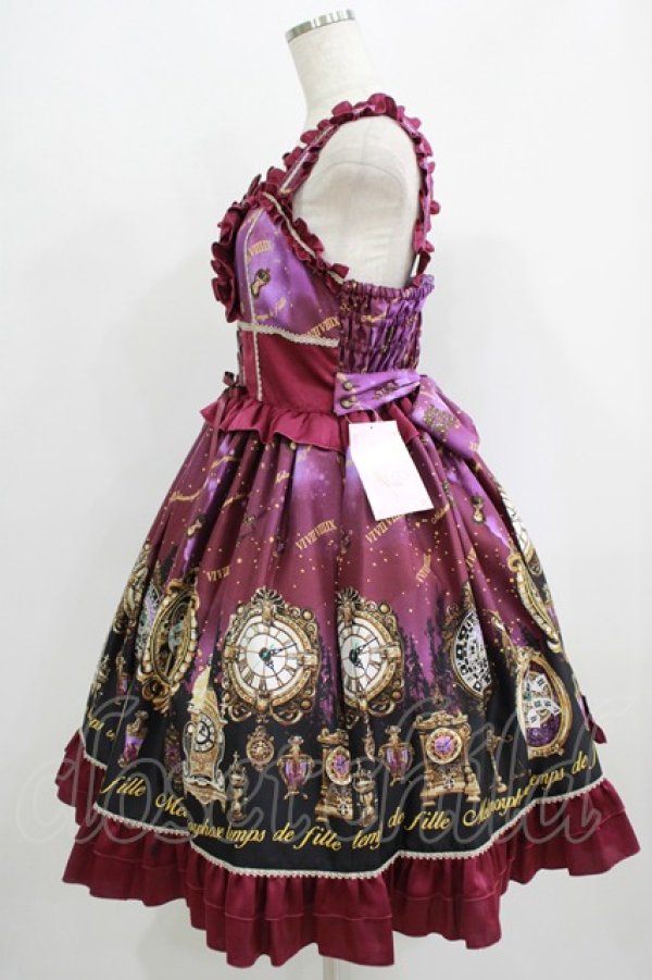 画像2: metamorphose / Clock Forest Night フリルジャンパースカート サイズ1 ダリアパープル H-25-09-13-006-ME-OP-NS-ZH (2)