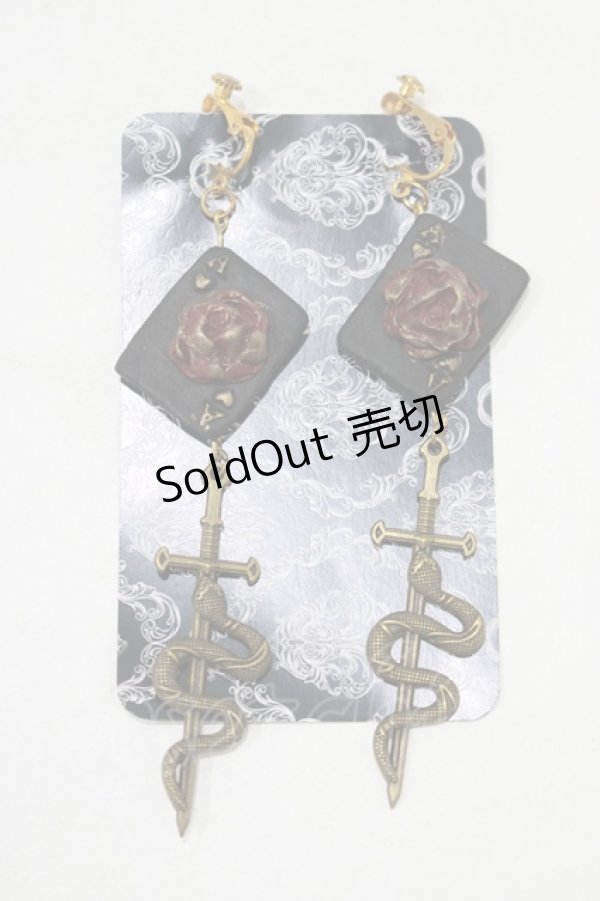 画像1: Boo!Do堂 / 最期を切るイヤリング  ゴールド H-25-09-13-059-PU-AC-NS-ZH (1)