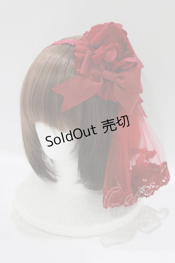 画像1: BABY,THE STARS SHINE BRIGHT / アントワーヌブーケカチューシャ  エンジ H-25-09-13-064-BA-AC-NS-ZH (1)