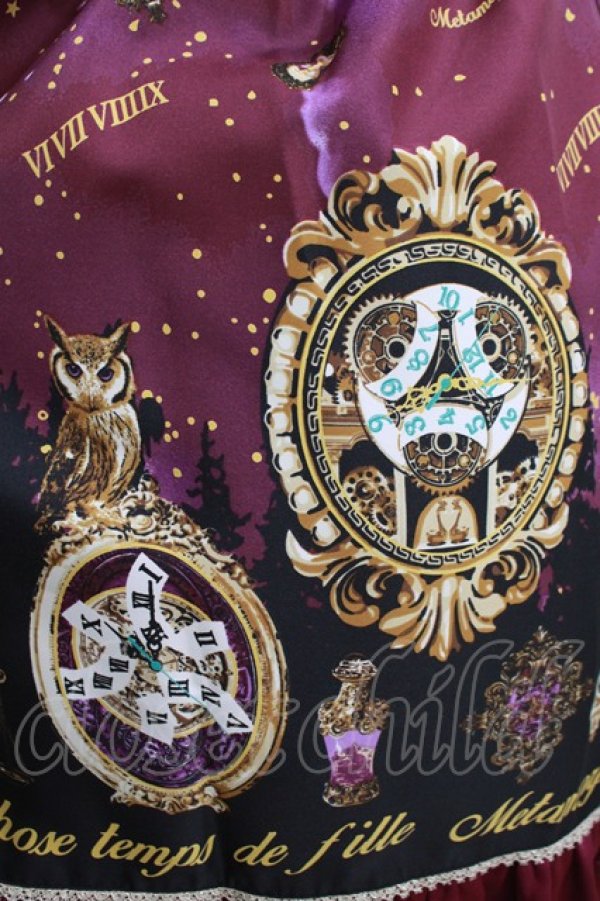 画像4: metamorphose / Clock Forest Night フリルジャンパースカート サイズ1 ダリアパープル H-25-09-13-006-ME-OP-NS-ZH (4)