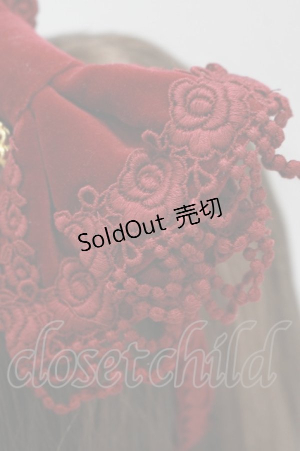 画像2: BABY,THE STARS SHINE BRIGHT / 別珍ローズプリンセスカチューシャ  ボルドー H-25-09-13-065-BA-AC-NS-ZH (2)