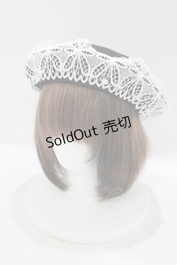 画像1: m petit by misako / TT*AMレースBベレー  ブラック H-25-09-13-068-LO-AC-NS-ZH (1)