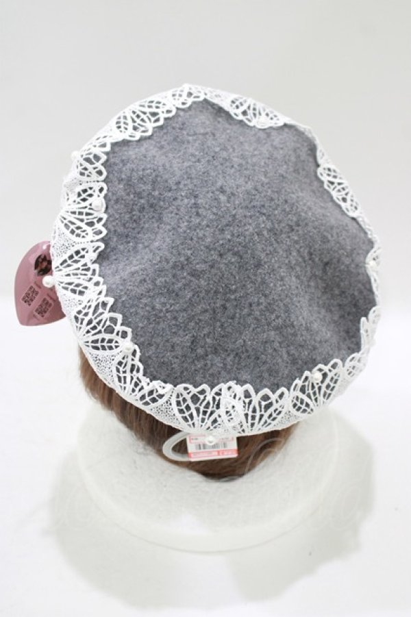 画像2: m petit by misako / TT*AMレースBベレー  グレー H-25-09-13-072-LO-AC-NS-ZH (2)