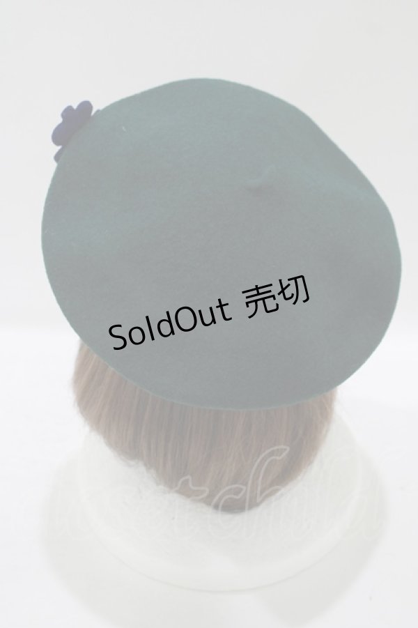 画像2: Angelic Pretty / British Emblemウールベレー  グリーン H-25-09-13-074-AP-AC-NS-ZH (2)